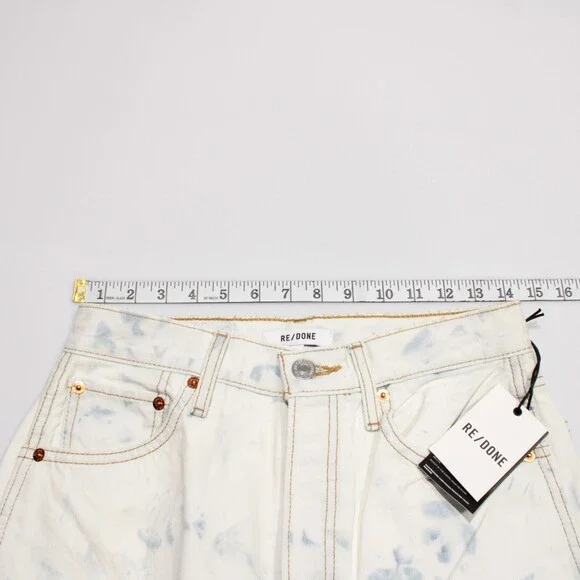 Re/Done NWD Jeans Size 26 US 90s High Rise Loose Sunbleached Off-White / Blue